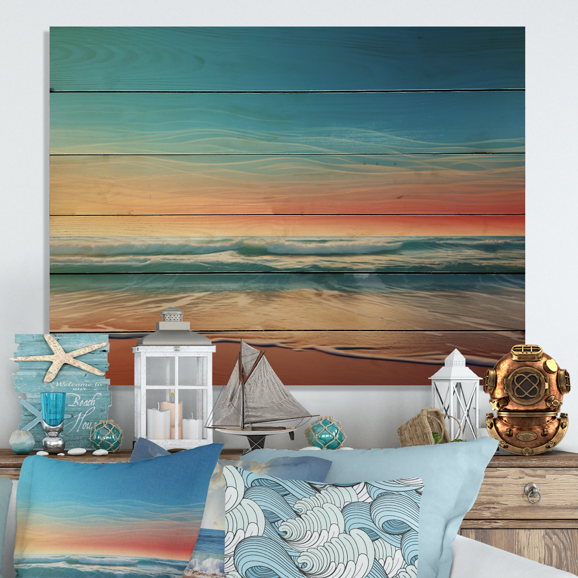 Dovecove Bynoe Coastal Minimalism Photo XIV On Wood Print | Wayfair